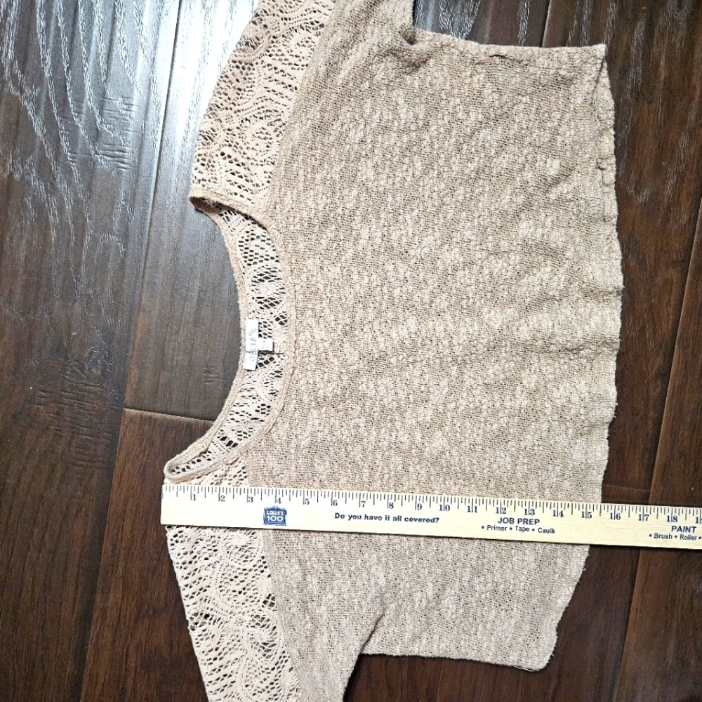 dELiA*s Tan Lace Cropped Top Size L - Picture 11 of 11